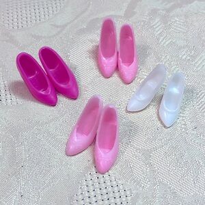 VTG Mattel Barbie and Barbie Clone 80’s Era Shoes Heels Lot of Four Pairs